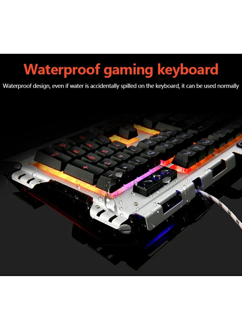 K33 wired backlit keyboard and mouse set metal panel CL LOL luminous gaming keyboard 19 keys mouse gamer - Image 4