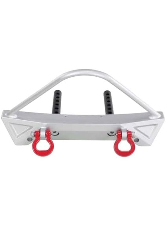 معدات ترقية مانع الارتطام الأمامي من الفضة المعدنية مع ونش مضاد للاصطدام لسيارة RC مقياس 1/12 طراز MN 128 - Image 3