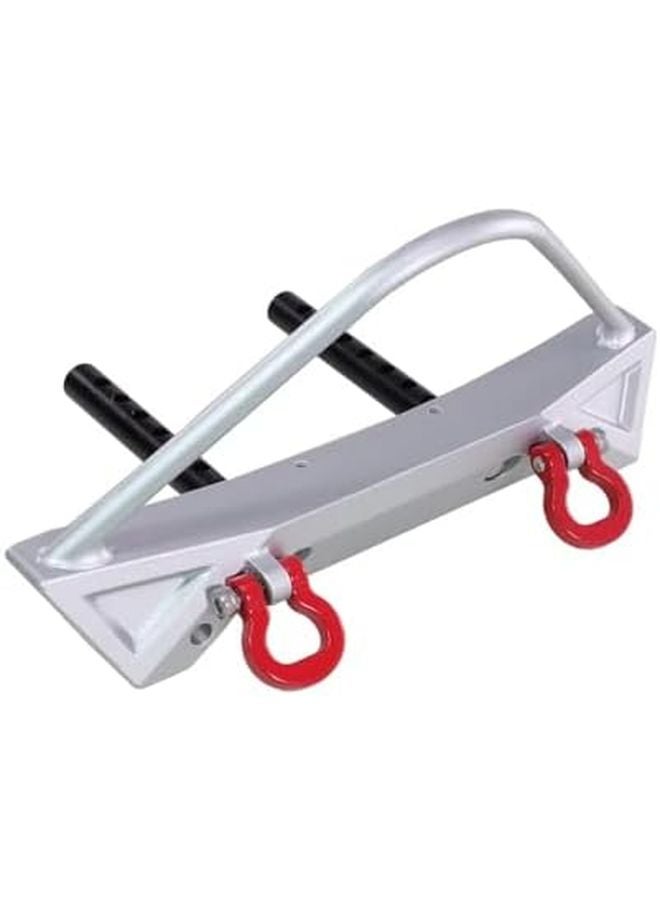 معدات ترقية مانع الارتطام الأمامي من الفضة المعدنية مع ونش مضاد للاصطدام لسيارة RC مقياس 1/12 طراز MN 128 - Image 2