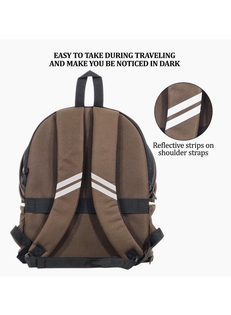 NNC PETS Pet carrier bag with Adjustable strap, Mesh window, Lightweight and Travel-friendly pet bag, 48 cm Expandable pet backpack for small cats & dogs, Foldable, Durable zipper and Removable mat (Black) - Image 4