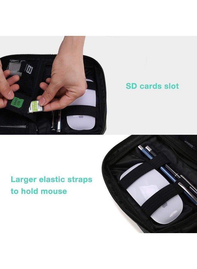 BAGSMART BAGSMART Electronics Organizer Travel Case, Small Cord Bag, Tech Organizer as Travel Accessories for Men Women, Cable Essentials for Phone, SD Card, Black  - Image 3