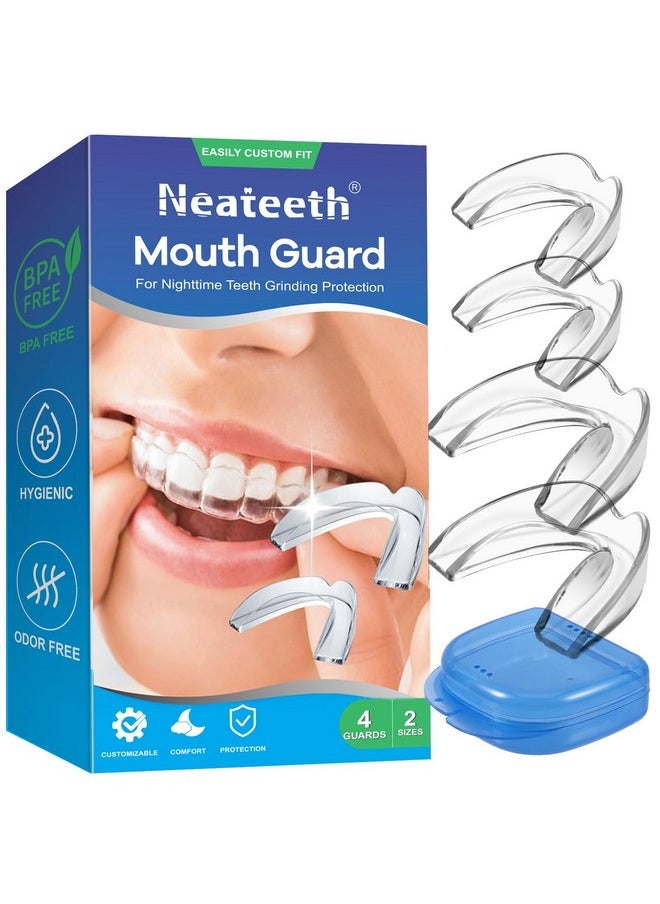 Mouth Guard For Clenching Teeth At Night, Upgraded Night Guards For Teeth Grinding, Pack Of 8 Moldable Mouth Guard Stops Bruxism And Teeth Clenching 2 Sizes With Two Travel Cases