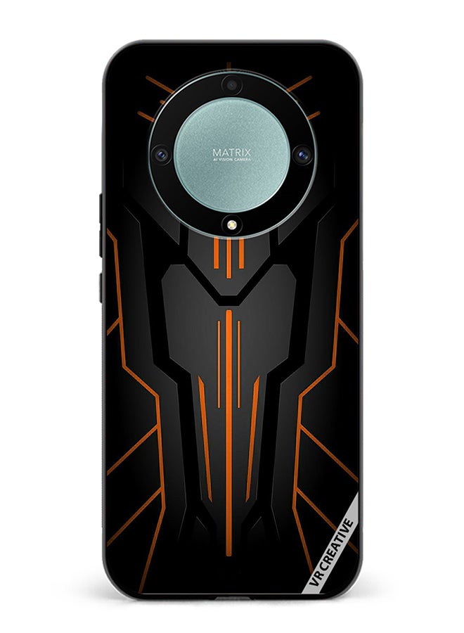 VR CREATIVE غطاء حماية لهاتف Honor X9b بتصميم سرك الأسود متعدد الألوان - Image 1