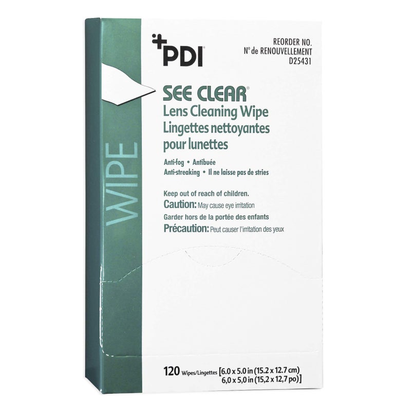 PDI PDI Healthcare PDID19831 See Clear Lens Cleaning Wipe, Pack of 120  - Image 2