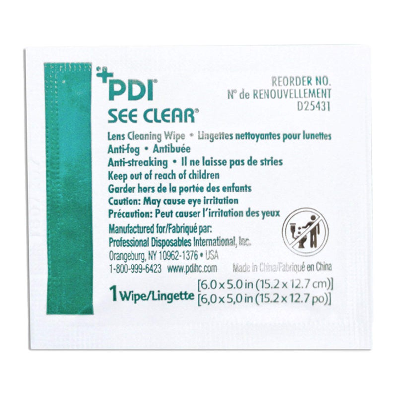 PDI PDI Healthcare PDID19831 See Clear Lens Cleaning Wipe, Pack of 120  - Image 3