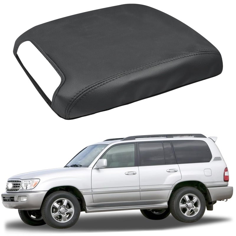 Bilisin Center Console Cover Compatible with Toyota Land Cruiser 20072014 Accessories Waterproof Middle Console Lid Cover PU Leather Armrest Box Cover Protector