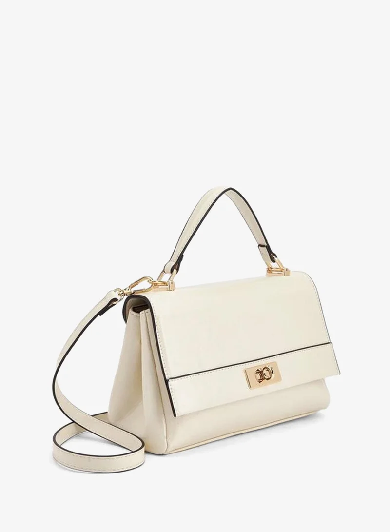 Paprika Beige Solid Satchel Bag With Detachable Strap for Women | Best Price UAE