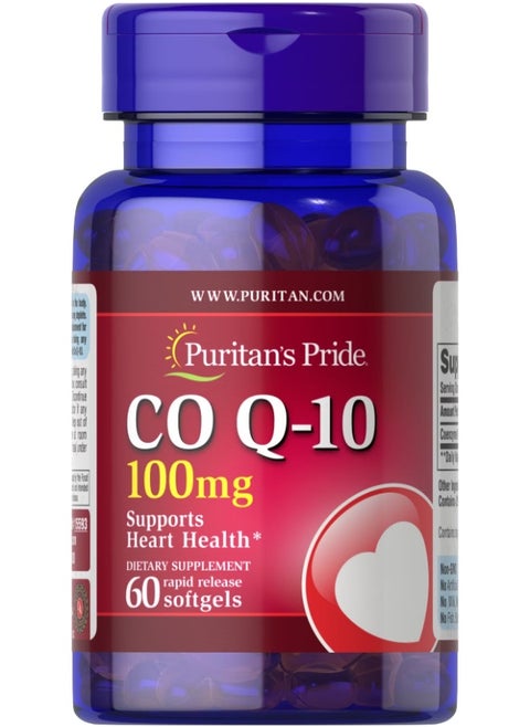 60 كبسوله جيلاتينية Co Q-10 100 ملجم اللون قد يختلف