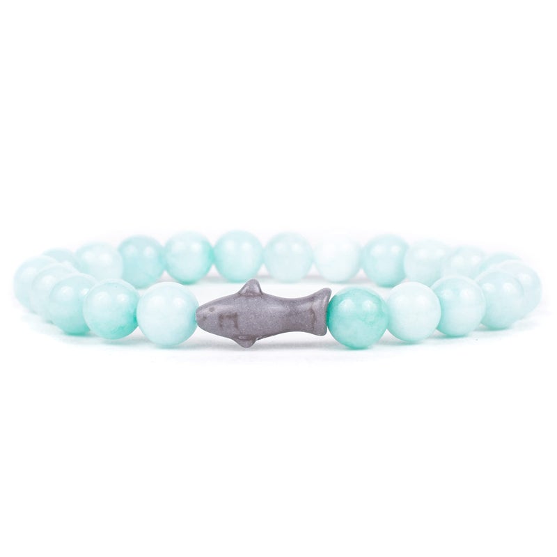 Fahlo Shark Tracking Bracelet, Elastic, supports Saving The Blue, one size fits most for Men and Women (Seafoam) - Image 1