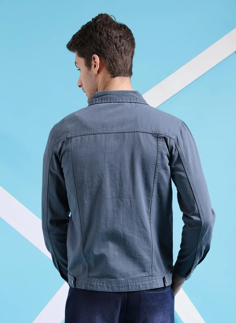 ذا انديان كراج كو Men Slim Fit Trucker Jacket