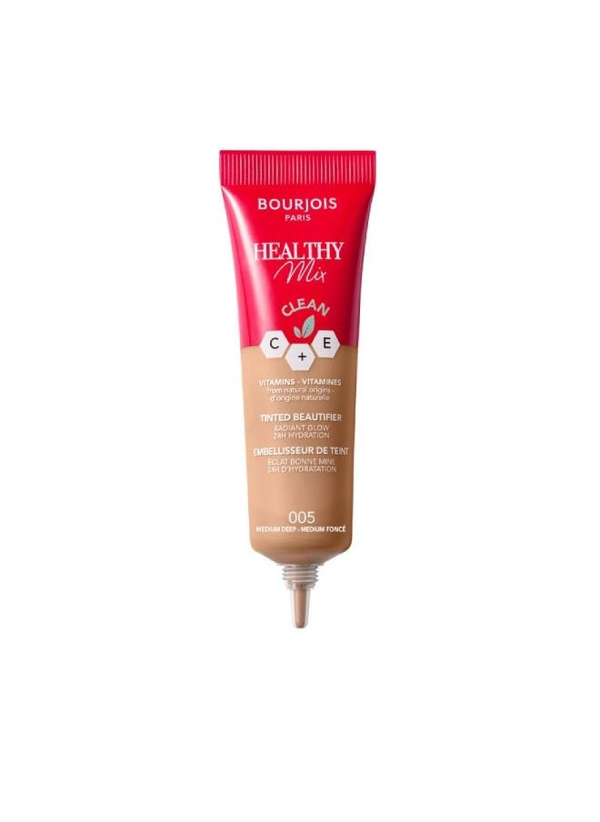 BOURJOIS PARIS مستحضر التجميل الملون هيلثي ميكس – 005 – متوسط العمق، 30 مل 