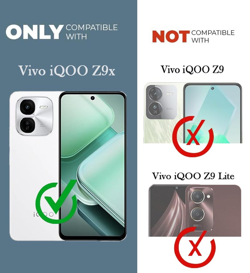 Jkobi غطاء خلفي من جيكوبي لهاتف Vivo IQOO Z9x 5G (مضاد للصدمات مع لوحة بولي كربونات شفافة | أسود احترافي) - Image 4