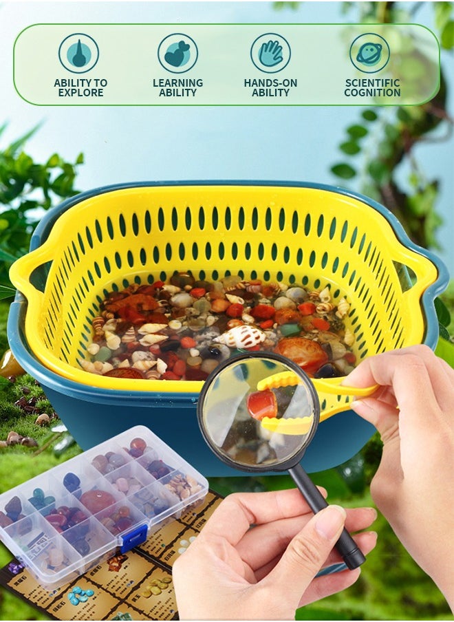 GROIC Treasure Hunt Gold Panning Toys for Kids, Ultimate Rock Collection Gem Digging Kit Mineral and Crystal Collecting Kit, Geoscience STEM Toys Archaeological Digging Game  - Image 2