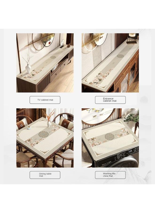 Bluejw - TV Cabinet Protective Mat New Chinese Shoe Cabinet Countertop Anti-Dirty Mat Light Luxury High-Level Entrance Sideboard Dispable Tablecloth - Image 1