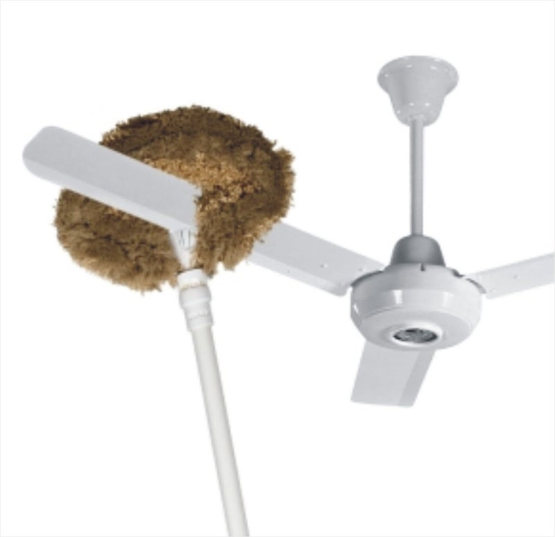 Vimal SAAMA (2 in 1) Multi-Purpose Broomstick with Extendable Handle & Interchangeable Broom-Heads for Jaala (Spider/Cob Web) / Ceiling Fan/Wall/Roof Cleaning (Combo Pack of 1) - Image 5
