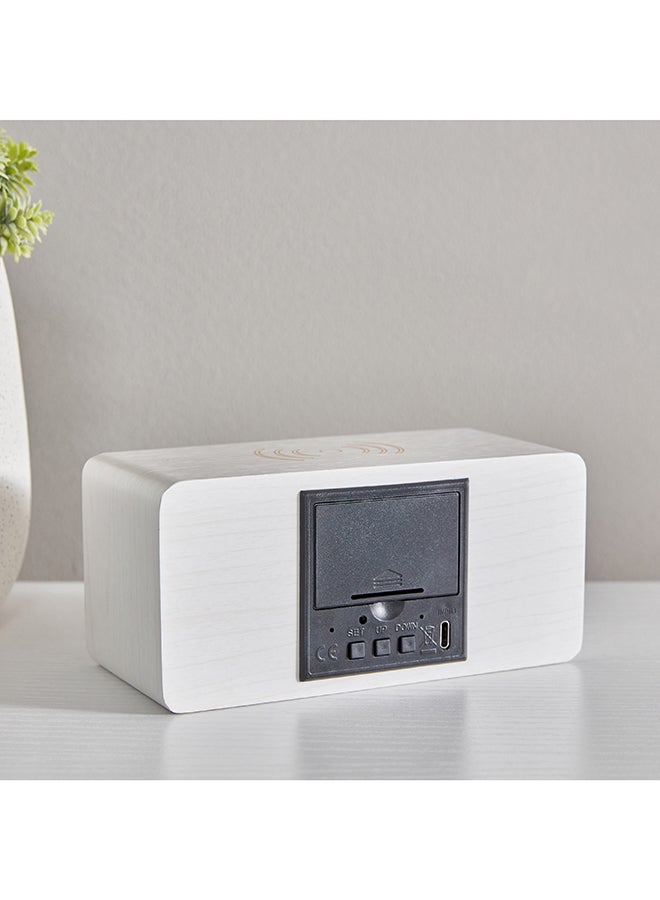 Home Box Espiri LED Wooden Clock with Bluetooth Speaker and Voice Control 15 x 7 x 7 cm  - Image 4
