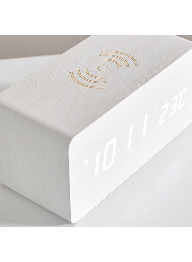Home Box Espiri LED Wooden Clock with Bluetooth Speaker and Voice Control 15 x 7 x 7 cm  - Image 5