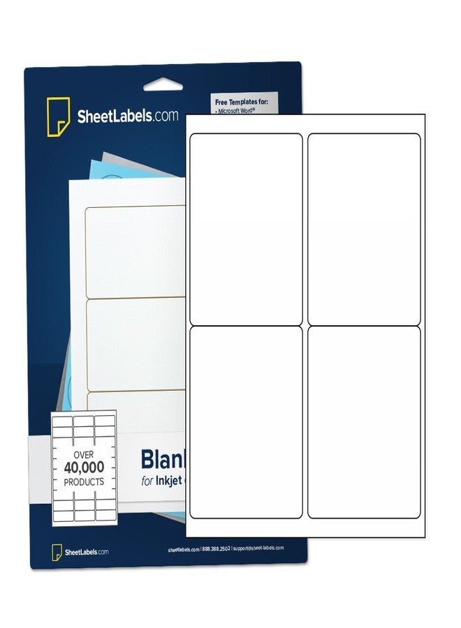 Sheet Labels 4" x 5" Labels for Shipping/Mailing from SheetLabels.com, Laser or Inkjet Printable, 400 Labels - 100 Sheets - Image 1