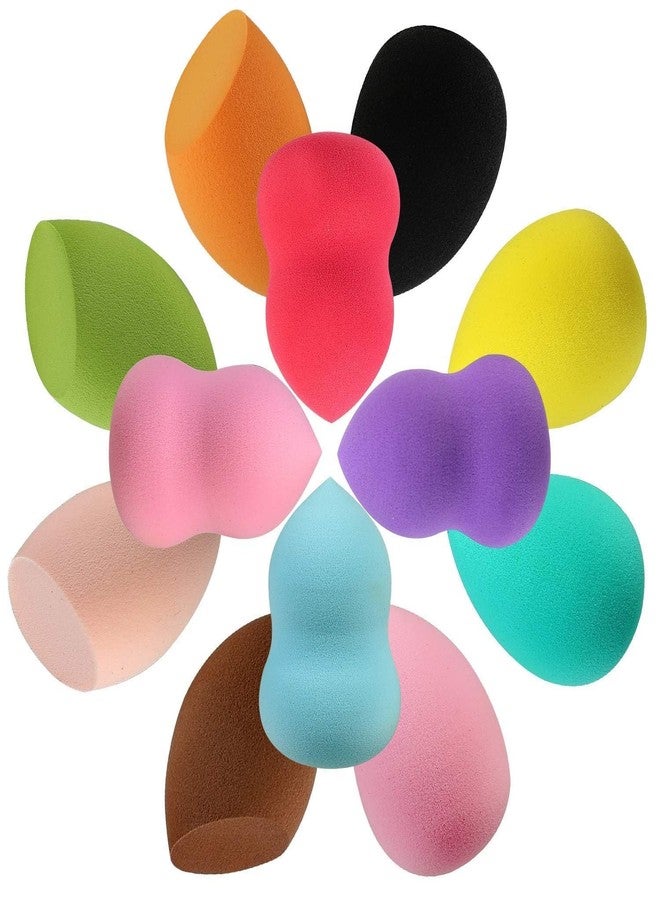 kreni 12 Pcs Makeup Sponge Set Mini Makeup Sponges for Foundation, Liquid, Cream, Powder,Makeup Sponge Puff With Foundation Powder Sponge (Multicolor) Beauty Gift Set - Image 1