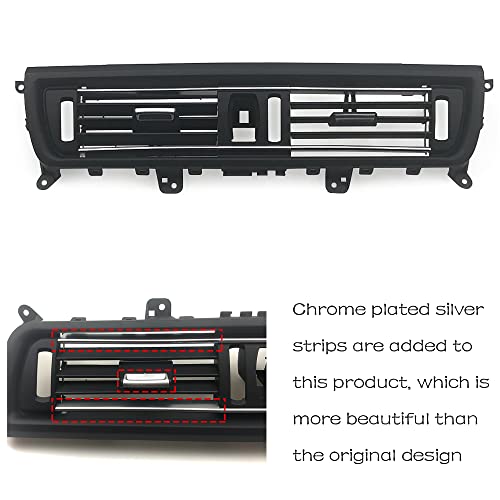 CHUANGHUI For BMW 5 Series F10 F11 2011-2016 Air Condition AC Vent, Center Air Vent Replacement Cover Console Dashboard Air Vent Grille 520i 528i 530i 535d 535i 550i (Front) - Image 3