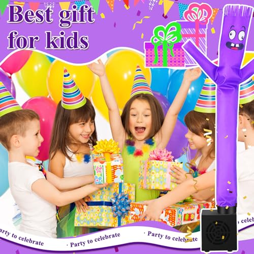 Poen Mini Wacky Waving Inflatable Tube Guy for Kids Gift with Blower Gag Inflatable Tube Man Birthday Desktop Decor Dancing Blow up Man for Office Party Decor(Interesting) - Image 4
