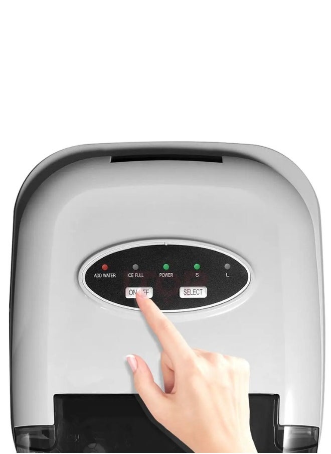 Vosco Ice Maker Countertop Grey – 12Kg/24H, 9 Ice Cubes in 6 Mins, 2 Ice Sizes, Compact & Portable Ice Machine for Home, Office, Kitchen  - Image 5