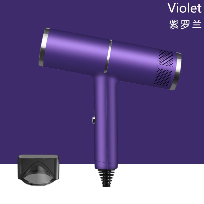 general Folding Student Dormitory Travel Hair Dryer Home Blue Light Negative Ion Not Hurt Power Generation Hair Dryer T1 violet
