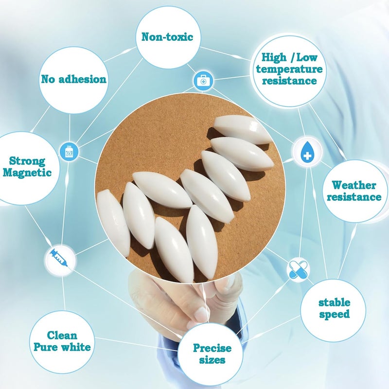 BBTCTY Magnetic Stirrer Stir Bar PTFE Magnetic Mixer Stir Bars (10x25mm, Olive Shape, 10pcs) - Image 5