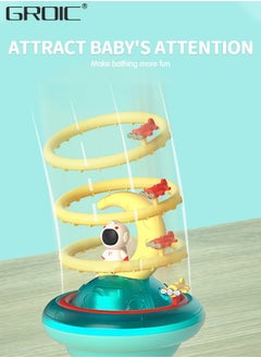 GROIC Electric Baby Bath Toys, Space Astronaut Swimming & Bathing Spray Water Light Up Toys with LED Light, Automatic Rotation, Ring play Bathtub Toy Rechargeable Battery  - Image 4
