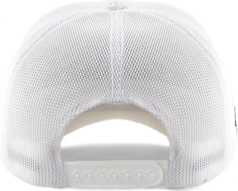 بلاك بورك Blackbörk V1 Trucker See You Later Never - Unisex White Hat (Cap) with 2 Code Logo