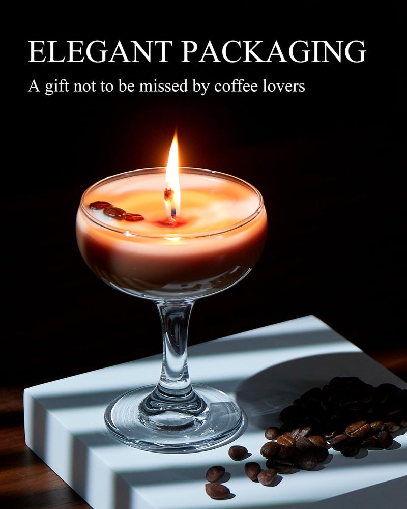 Espresso Martini Candles Gifts for Women,Coffee Martini Candles with Glass,Gift for Coffee Lovers,Funny Cocktail Soy Wax for Home, Bedroom,Christmas, Birthday,Mother's Day - Image 5