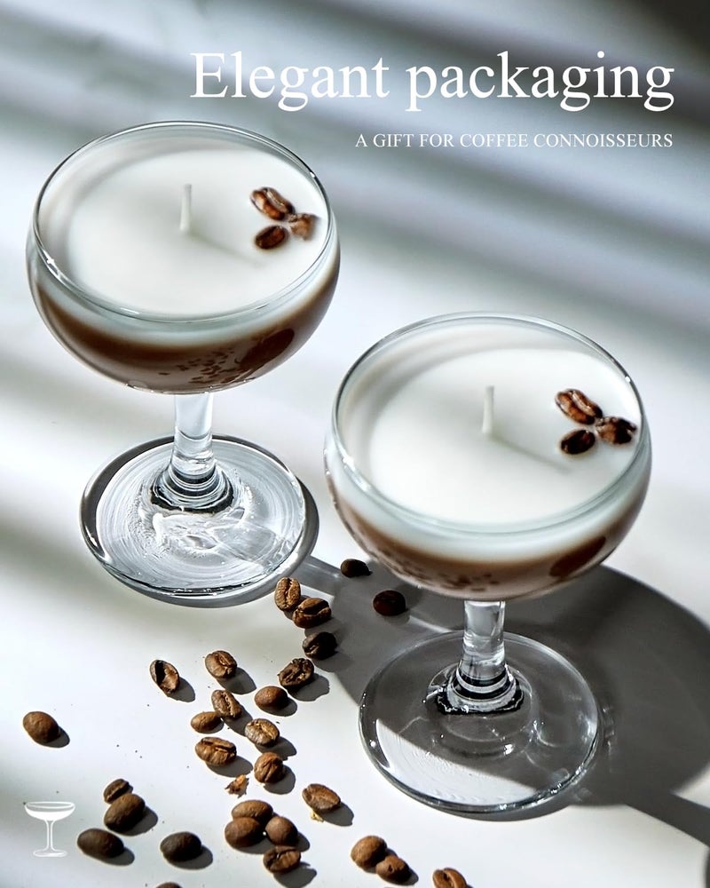 Espresso Martini Candles Gifts for Women,Coffee Martini Candles with Glass,Gift for Coffee Lovers,Funny Cocktail Soy Wax for Home, Bedroom,Christmas, Birthday,Mother's Day - Image 3