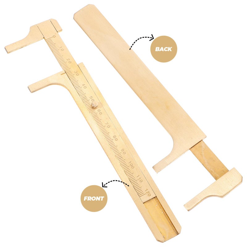 Brass Vernier Caliper Dual Scale Sliding Gauge 0 120mm Portable Mini Measuring Tool - Image 4