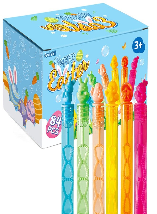 Aviski 84Pcs Easter Day Bubble Wands, Mini Bubble Wands for Party Favors, Easter Colorful Gift Toys for Girls Boys Kids Toddler Adults, Party Bag Stuffers Goodie Bag Filler, Classroom Prizes - Image 1