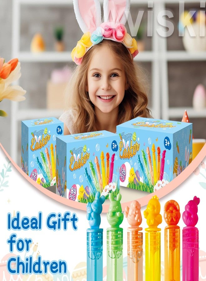 Aviski 84Pcs Easter Day Bubble Wands, Mini Bubble Wands for Party Favors, Easter Colorful Gift Toys for Girls Boys Kids Toddler Adults, Party Bag Stuffers Goodie Bag Filler, Classroom Prizes - Image 4