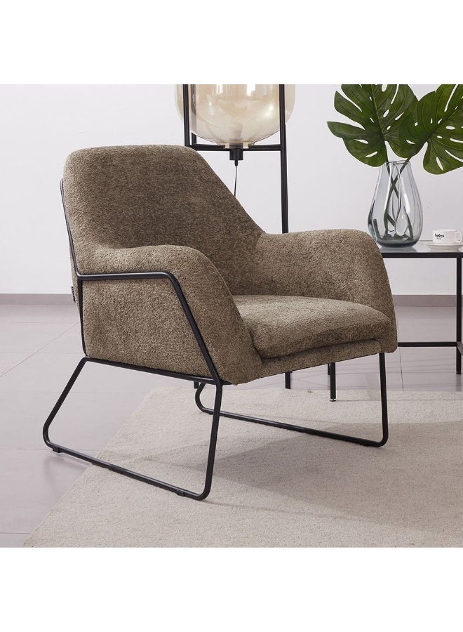 DANUBE HOME Akira 1 Seater Fabric  Accent Chair  | Armchair  | Modern Design Single Seater Accent Chair | Comfortable Living Room Furniture L76xW85xH87cm - Image 1