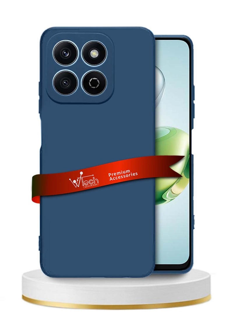 Wtech Honor X7c 4G 2024 Premium Soft Liquid Silicone Case Cover - Storm Blue - Image 1