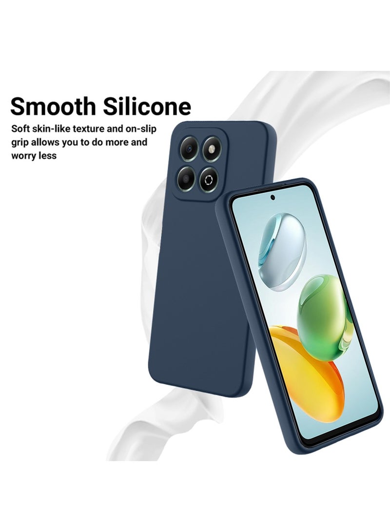 Wtech Honor X7c 4G 2024 Premium Soft Liquid Silicone Case Cover - Storm Blue - Image 3