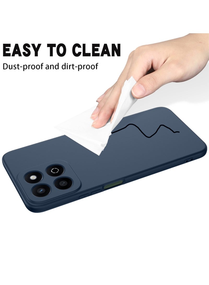 Wtech Honor X7c 4G 2024 Premium Soft Liquid Silicone Case Cover - Storm Blue - Image 4