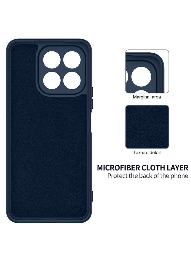 Wtech Honor X7c 4G 2024 Premium Soft Liquid Silicone Case Cover - Storm Blue - Image 5