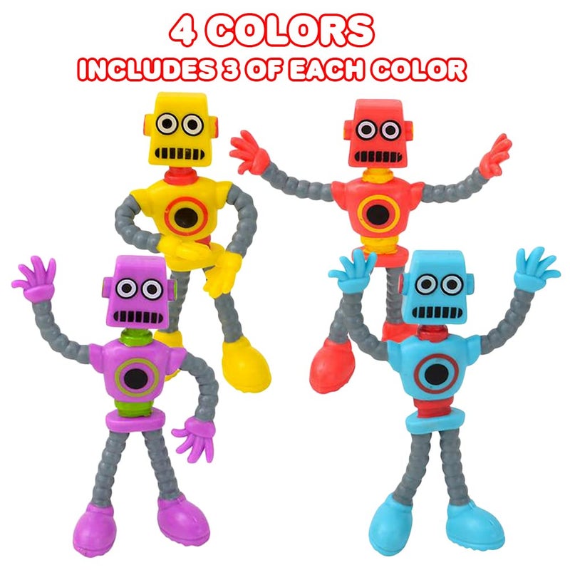ArtCreativity Bendable Robot Figures, Set of 12 Flexible Men, Robot Party Favors for Boys and Girls, Stress Relief Fidget Toys, Sensory Toys for Kids and Adults, Goody Bag Stuffers - Image 5