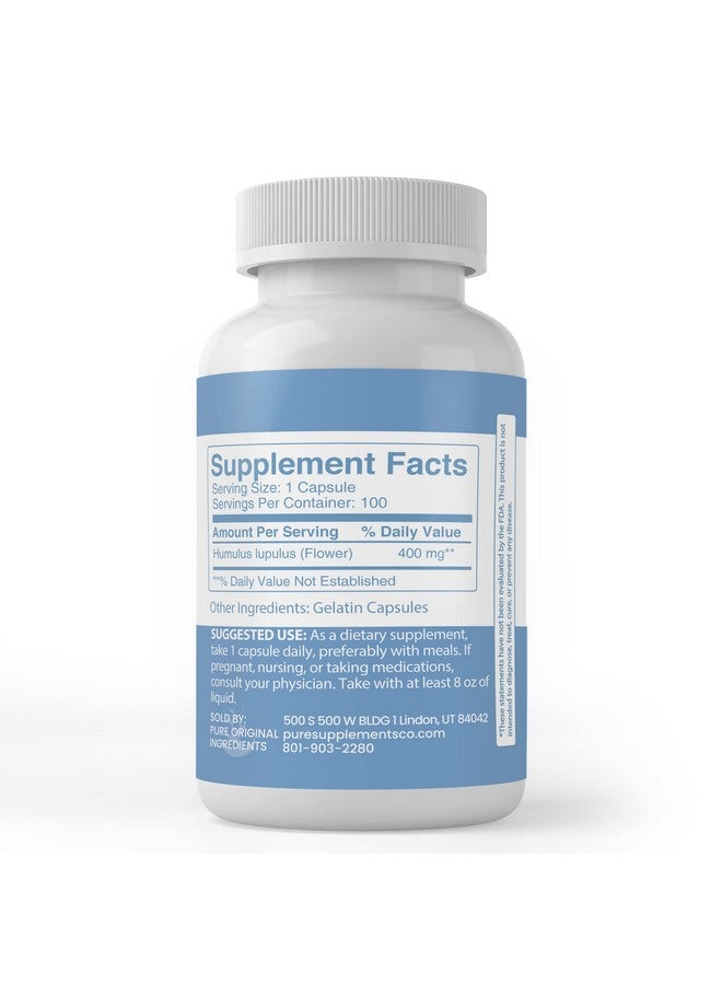 PURE ORIGINAL INGREDIENTS PURE ORIGINAL INGREDIENTS Hops Extract, (100 Capsules), Always Pure, No Additives Or Fillers, Lab Verified - Image 3