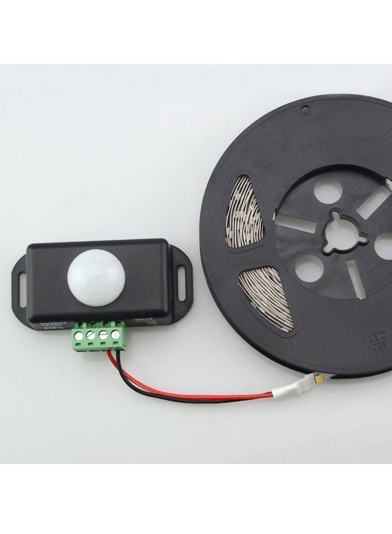 عبوة 2 مفتاح ضوء الأشعة تحت الحمراء لجسم الإنسان 12V/24V مع مستشعر حركة PIR للتحكم التلقائي في أضواء شريط LED للإضاءة - Image 5