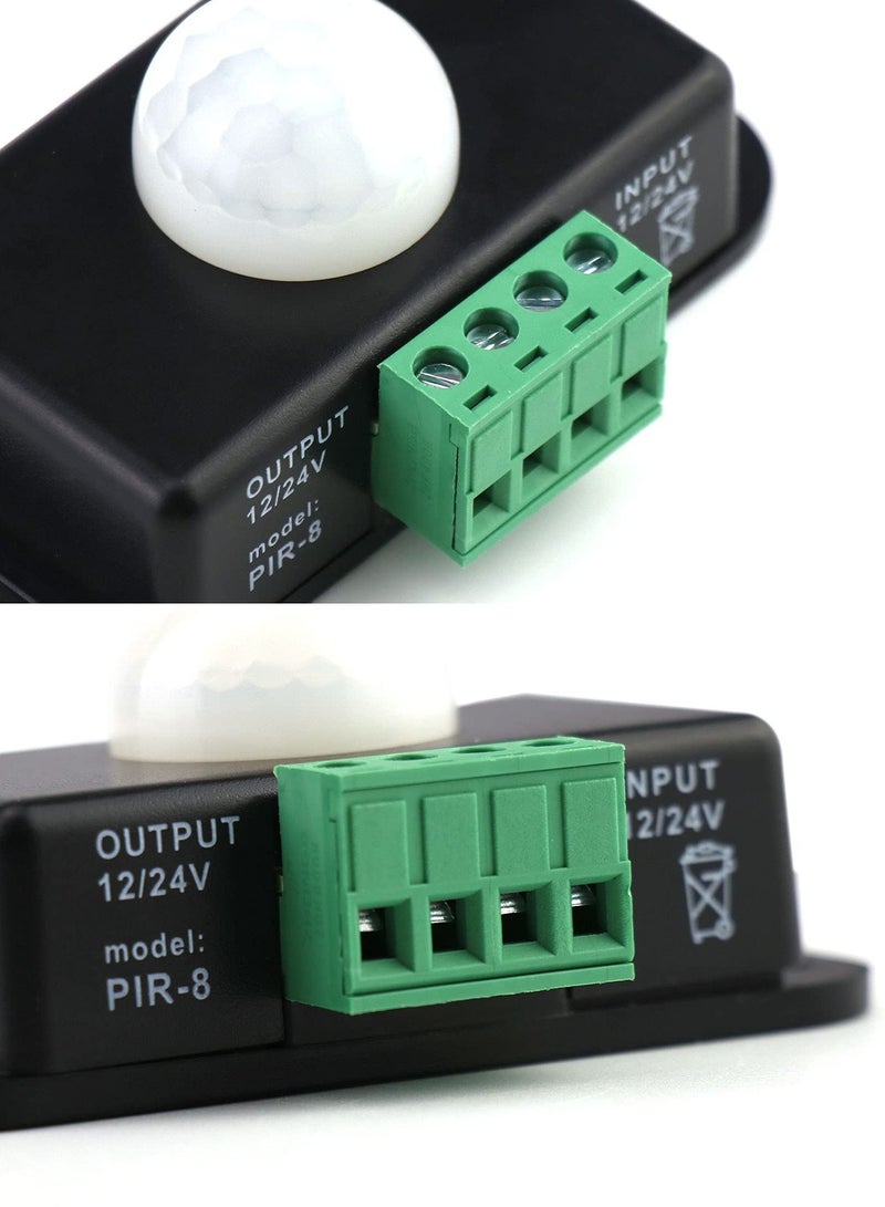 عبوة 2 مفتاح ضوء الأشعة تحت الحمراء لجسم الإنسان 12V/24V مع مستشعر حركة PIR للتحكم التلقائي في أضواء شريط LED للإضاءة - Image 2