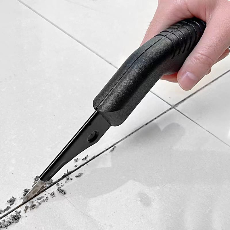 NALACAL Grout Removal Tool Kit for Tile Joints | Heavy Duty Cement Mortar Scraper with Ergonomic Handle and 10 Extra Sharp Carbide Blades | DIY Tile Cleaning and Repair Set - Image 1