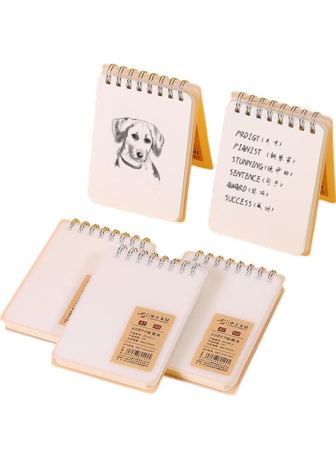 Shen Shi Shen A7 Pocket Notebook, Portable Notepad, Vertical Flip Spiral Notebook, Mini Compact Children'S Student Learning Record, Blank Five-Pack - Image 1