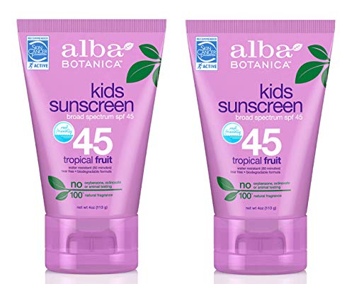 Alba Botanica Very Emollient, Kids Sunscreen SPF 45 4 oz (Pack of 2) - Image 3