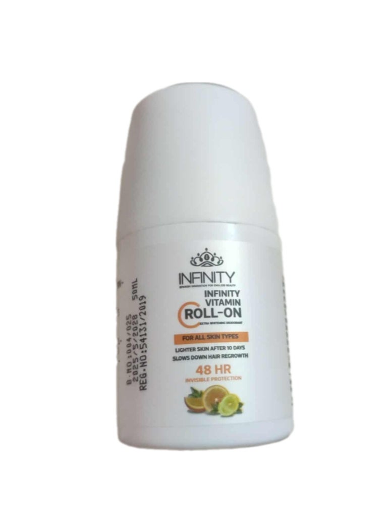 إينفينيتي مزيل عرق رول أون بفيتامين سي لتفتيح إضافي للبشرة 50 مل