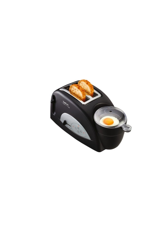 Tefal TT5528 Toast N’ Bean – 2-Slice Toaster with Bean and Egg Cooker, 1200W, Black 1200 W TT552842 Black - Image 2