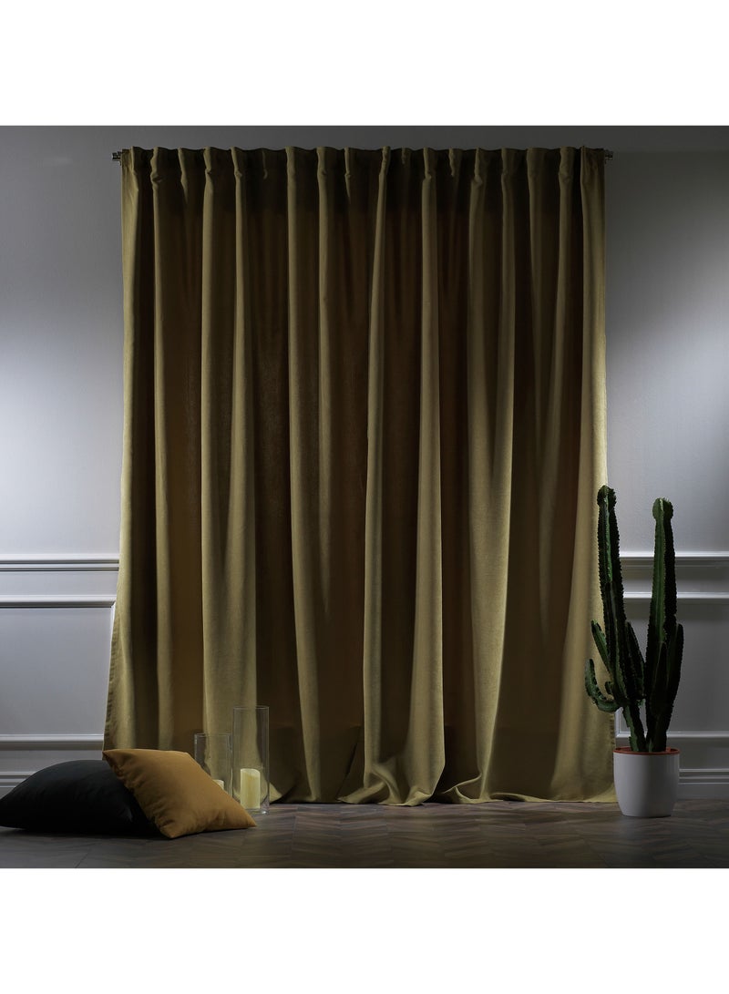 Zeenah Furniture Solid Color Home Decorative Curtains Velvet Look 2 Panels Hanging Back Tap & Rod Pocket Living Room Nursery Room Kitchen Office Windows Home Decoration  - Image 2